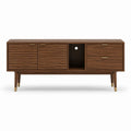 TV-Lowboard Nussbaum Massivholz rechteckig 180 x 45 x 75 cm