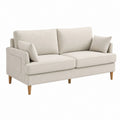 2-Sitzer Sofa Beige Polyester Rechteckig 160 x 85 x 85 cm