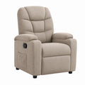 Relaxsessel mit manueller Liegefunktion Beige Polyester 85 x 93 x 103 cm