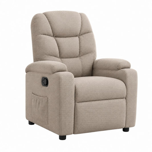 Relaxsessel mit manueller Liegefunktion Beige Polyester 85 x 93 x 103 cm