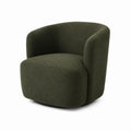 Cocktailsessel dunkelgrün Polyester-Bouclé rund 75 x 78 x 74 cm