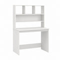 Schreibtisch mit Aufsatzregal Weiß Spanplatte Rechteckig 80 x 50 x 140 cm