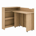 Klappschreibtisch in Eichenoptik aus Spanplatte mit Stauraum 100 x 50 x 120 cm