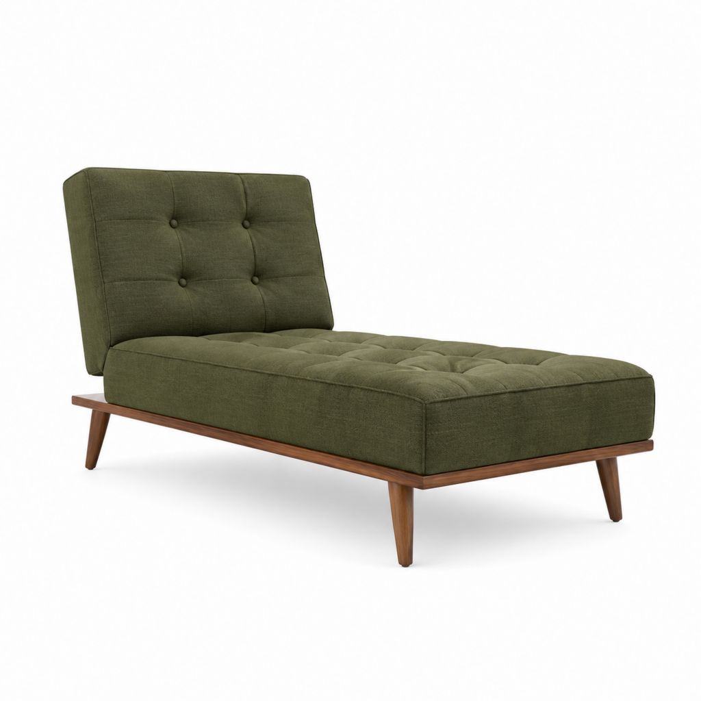Chaiselongue Sessel Olivgrün Polyester Rechteckig 170 x 80 x 84 cm