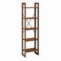 Standregal Braun aus massivem Kiefernholz mit 5 Ablagen 60 x 30 x 180 cm