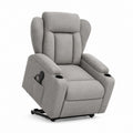 Elektrischer Relaxsessel Aufstehsessel Grau Polyester 84 x 93 x 104 cm