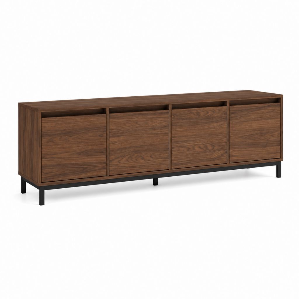 TV-Lowboard Sideboard Nussbraun MDF mit Walnussdekor rechteckig 180 x 40 x 65 cm